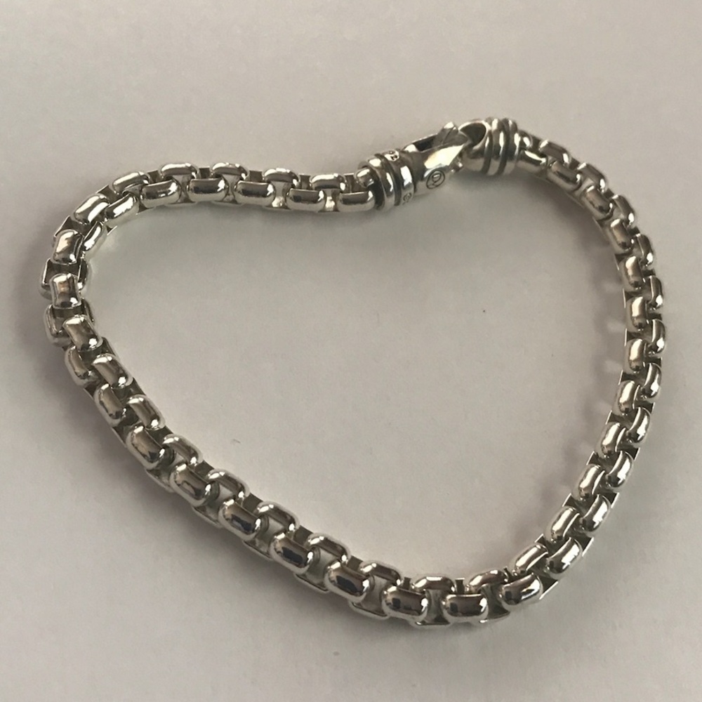 💯 David Yurman 5mm box chain bracelet 9” long